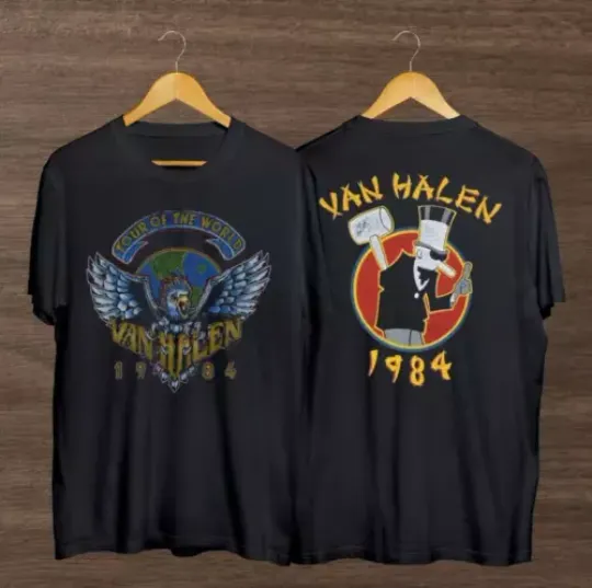 Discover van Tour of The World 1984 T-Shirt, Vintage van Retro 90s Shirt