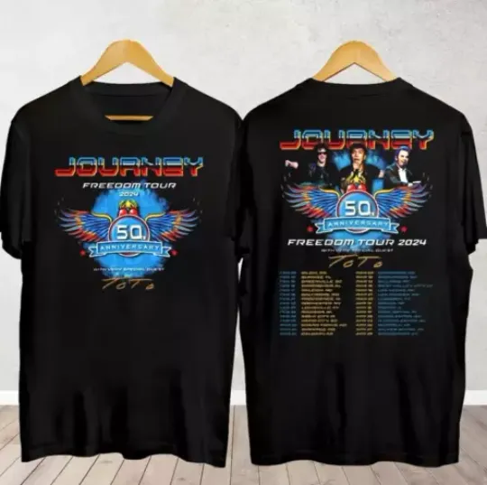 Discover Journey Freedom Tour 2024 Shirt, Journey With Toto 2024 Concert Shirt