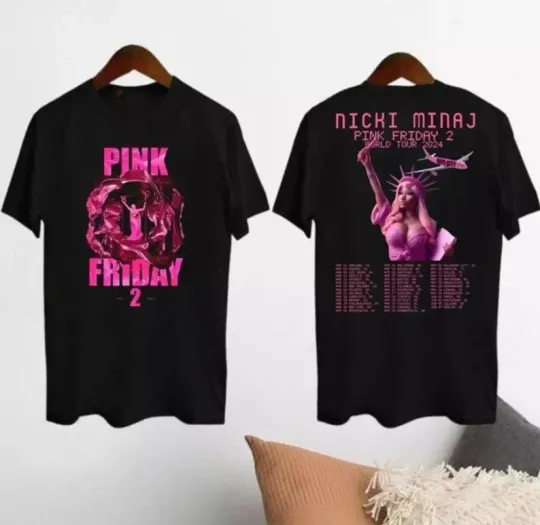 Discover Nicki Minaj Pink Friday 2 Shirt, Pink Friday 2 Nicki Minaj Tour 2 Sided