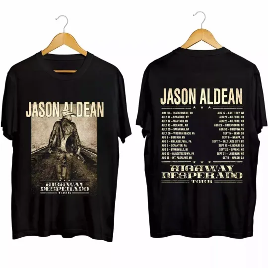 Jason Aldean Highway Desperado Tour 2024 Shirt Jason Aldean Fan Shirt Jason Al