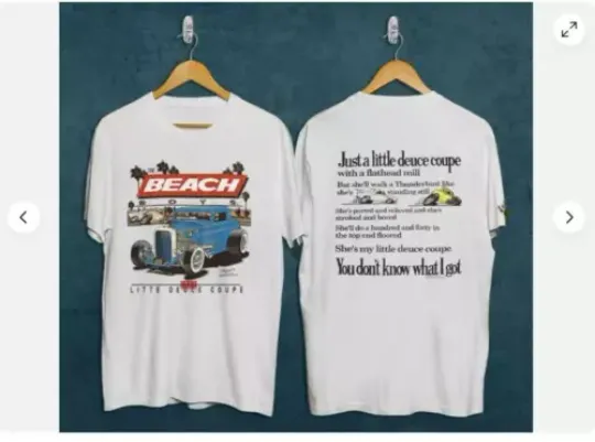 90S Beach Boys Little Deuce Coupe T-Shirt Vintage 1994 Beach Boys S-5XL
