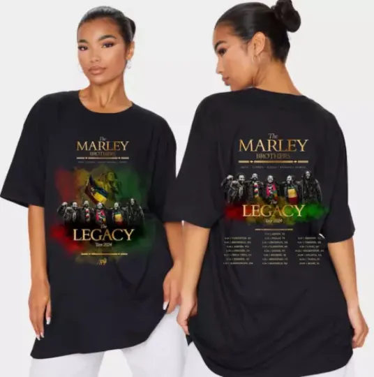 Discover The Marley Brothers 2024 The Legacy Concert Tour Unisex T-Shirt