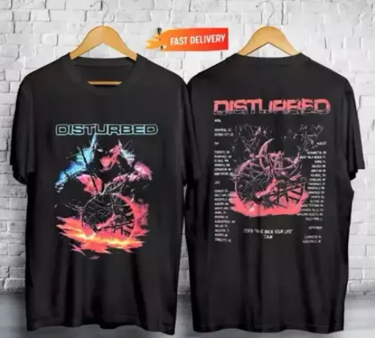 Discover RARE Disturbed Music Band 2024 Tour Take Back Your Life T-Shirt Gift For Fans