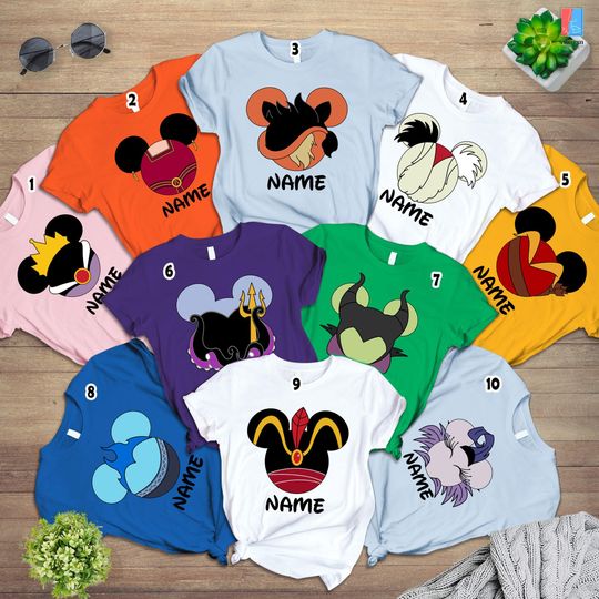 Disneyland Villains Group Costume Shirt, Maleficent Costume Shirt, Family Halloween Shirt
