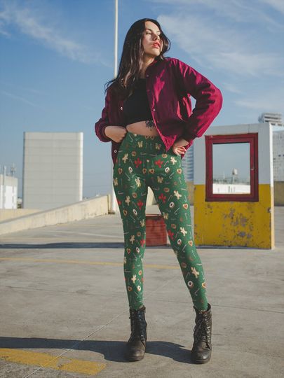 Christmas Leggings, Women's Xmas Leggings, Holiday And Winter Patterns, Yoga Workout Leggings