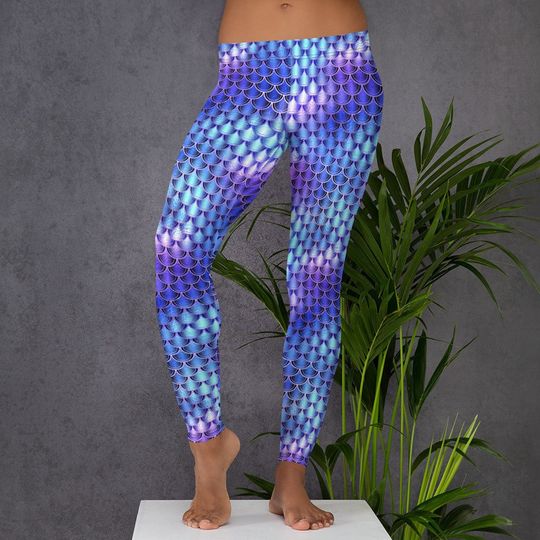 Discover Womens Leggings, Mermaid Leggings, Dragon Scales Workout Exercise Leggings