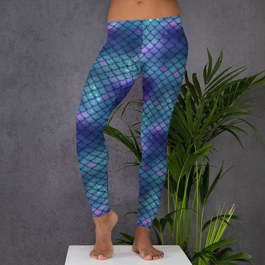 Discover Womens Leggings, Mermaid Leggings, Dragon Scales Workout Exercise Leggings, Womens Yoga Pants