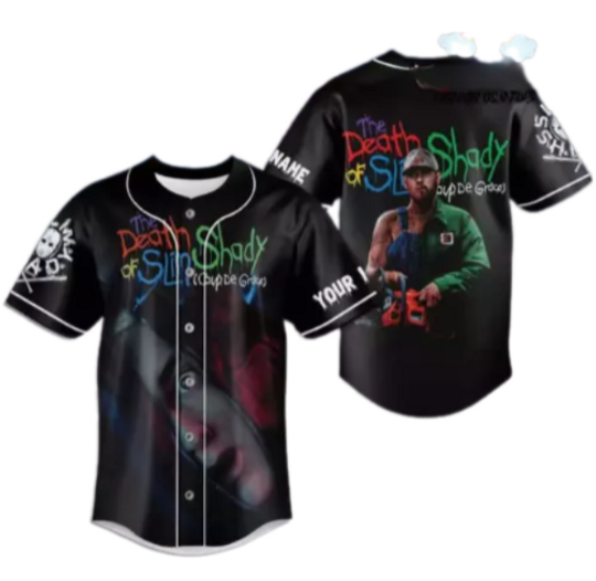 The Death Of Slim Shady Eminem Customized Baseball Jersey