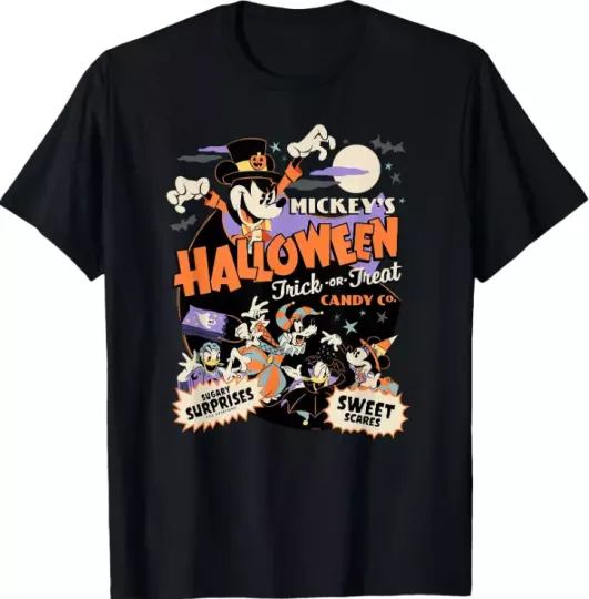 Discover Disney Mickeys Halloween Trick or Treat Candy Co T Shirt Men