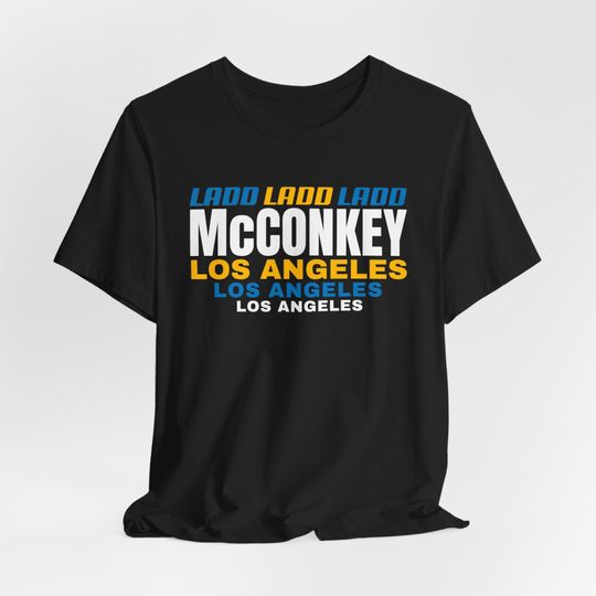 Discover Ladd McConkey Shirt, McConkey Chargers shirt,  Los Angeles Chargrs Shirt, McConkey Jersey, Ladd Receiver shirt, McConkey LA shirt, Ladd tee