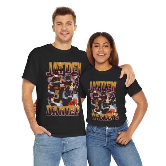 Jayden Daniels Washington Commanders Y2k Wrestling Entertainment Style Football Vintage T Shirt