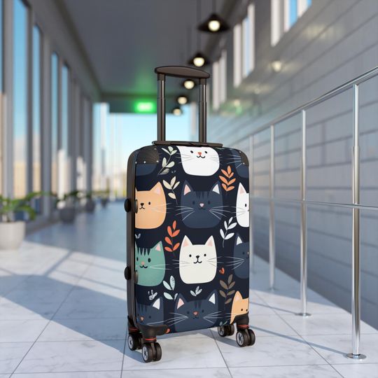 Discover Cat Suitcase - Travel Luggage, Pet Carrier, Animal Lover Gift, Cute Kittens, Vacation Baggage, Weekend Getaway Organizer