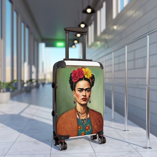 Discover Frida Kahlo's Vibrant Odyssey: Your Chic Travel Companion, Suitcase, Luggage