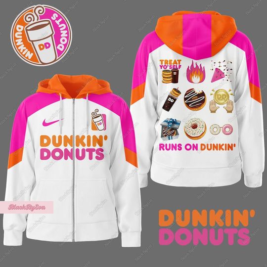 Dunkin Donuts Hoodie, Dunkin Donuts Zip Hoodie, Coffee Lover Hoodie, Funny Donut Hoodie, Donut Coffee Hoodie, Gift For Women