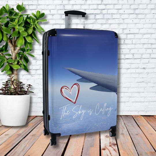 Discover Customized Suitcase Hard Shell Suitcase with wheels Custom Carry On Luggage Custom Large Luggage Custom Suitcase Personalized Unique Luggage