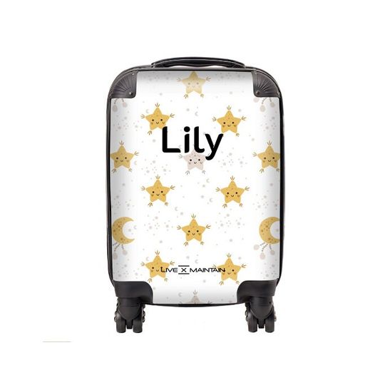 Discover Personalised Kids Suitcase Stars Name | Cabin Suitcase | Custom Suitcase | Children's Suitcase | Luggage | Personalized Luggage