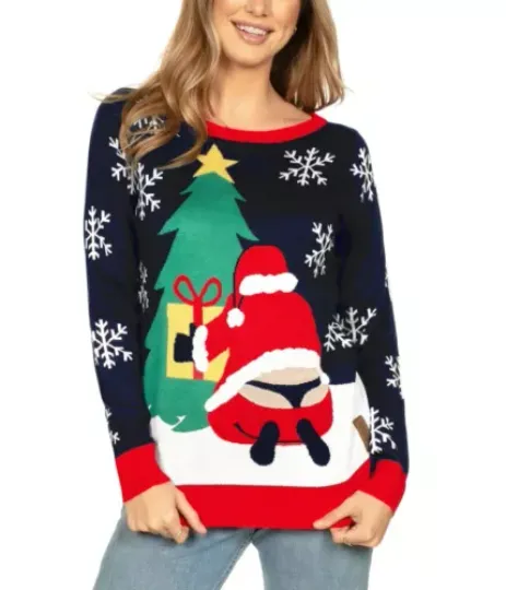 Discover TIPSY ELVES WHALE TAIL SANTA UGLY CHRISTMAS SWEATER Women's Size MEDIUM    *NT