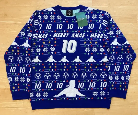 2XL 51" Roberto Baggio Classic Football Shirt Ugly Christmas Xmas Jumper Sweater