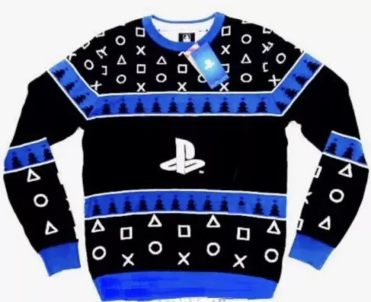 Discover Large 45" inch chest Playstation Ugly Christmas Jumper Sweater Xmas 12345