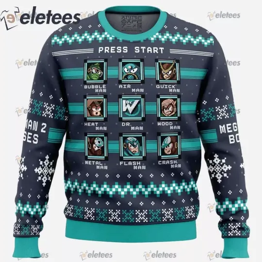 Discover Mega Man 2 Bosses Ugly Christmas Sweater QRF4BJ1T