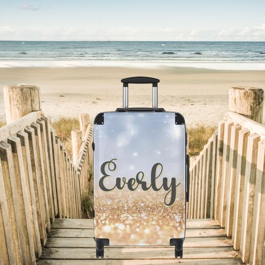 Custom Luggage Personalized Suitcase Cabin Case Custom Roller Bag Hard Sided Carry On Sparkle Travel Weekend Bag With Wheels Medium Large