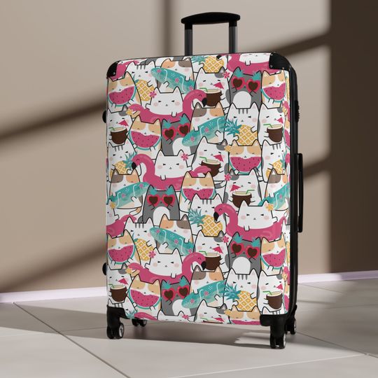 Discover Hard Shell Luggage 3 Sizes Available Stylish Deluxe Spinner Sleek Durable Vacation Suitcase Trendy Graduation Gift Carry On Bag Check In Bag