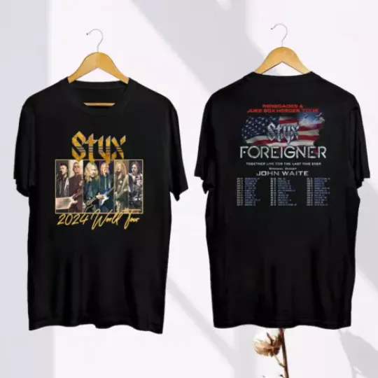 Discover Styxs Foreigner And Tour 2024 Summer Fan Band Unisex T-Shirt Concert