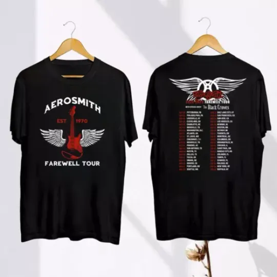 Discover Aerosmith 2024 2025 Peace Out Farewell Tour T-Shirt Music Unisex Shirt Gift Fans