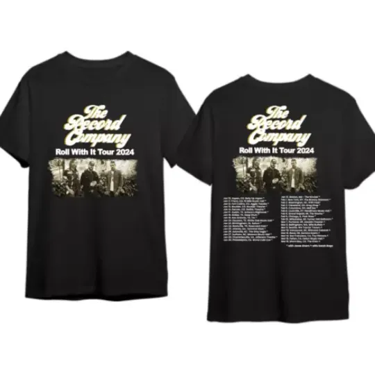 Discover The Record Company Roll With It Tour 2024 Shirt, The Record Company Fan Shirt