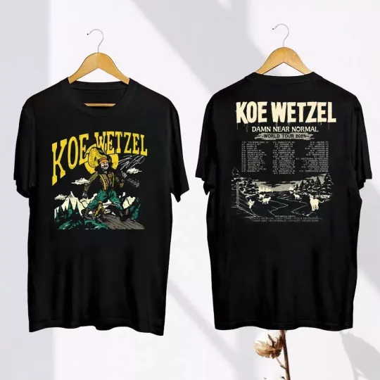 Discover Koe Wetzel Damn Near Normal Tour 2024 Unisex T-Shirt