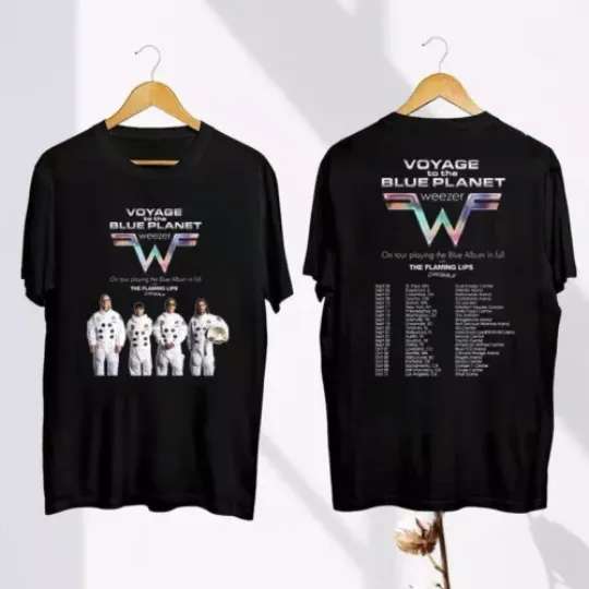 Discover Weezer Voyage To The Blue Planet 2024 Tour T-Shirt