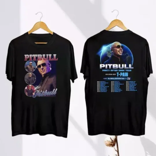 Discover Pitbull 2024 Concert Shirt, Pitbull Party After Dark Tour 2024 T-Shirt
