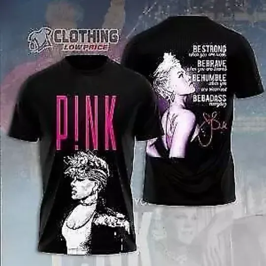 Pink Concert 2024 Tour T- Shirt  Pink Summer Carnival 2024