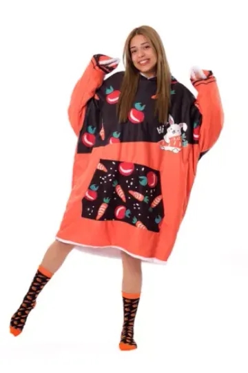 Discover Bunny Sherpa Blanket Hoodie Oversize