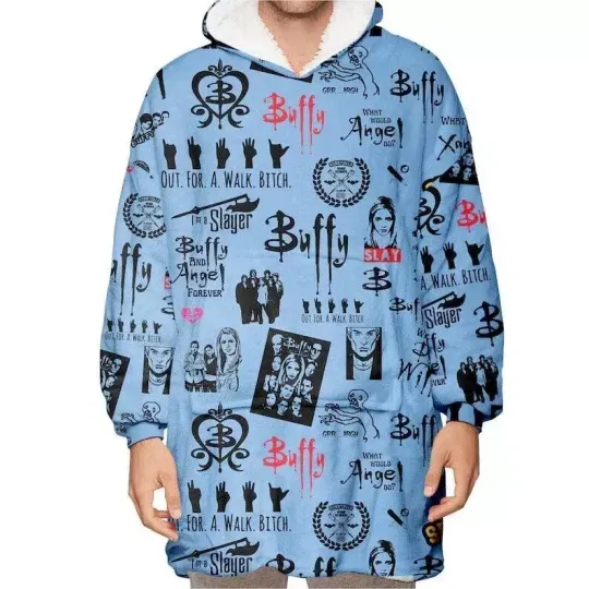 Discover Buffy the Vampire Slayer Blanket Hoodie, Custom Bunny Oversize Blanket Hoodie