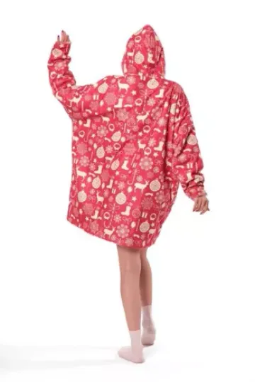 Discover Christmas Sherpa Blanket Hoodie, Christmas Gift Oversize Blanket Hoodie