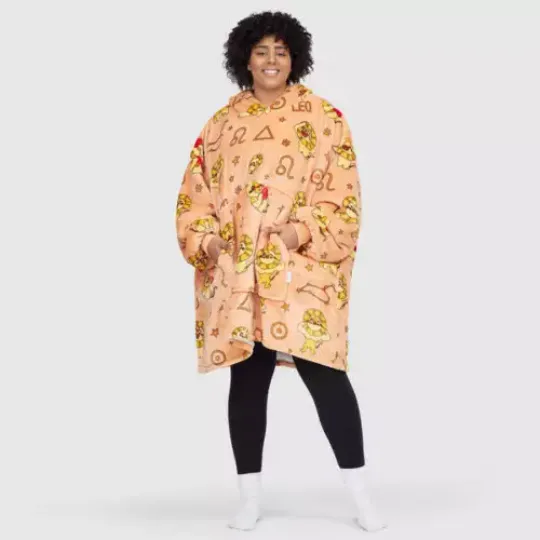 Discover Leo Oversized Blanket Hoodie, Leo Zodiac Fan Blanket Hoodie One Size