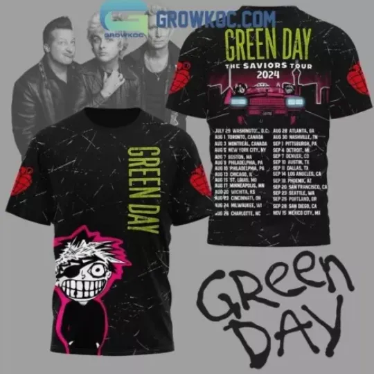 The Saviours Tour 2024 Of Green Day Band Celebration T Shirt