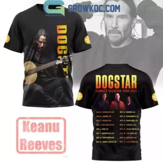 Discover Dogstar Keanu Reeves Summer Vacation Tour In 2024 3D T-Shirt