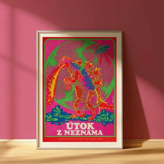 Discover Vintage god zilla Movie Poster Czech Film Poster god zilla Vintage Movie Poster Vintage Japanese Movie Poster god zilla Poster Old Movie Decor