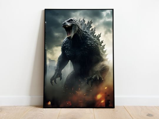 Discover god zilla 1998 Poster, Digital Download, Vintage god zilla Film Cover Wall Art, Printable Room Decor
