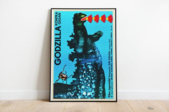 god zilla Kontra Gigan Polish High Quality Movie Poster, Various Sizes