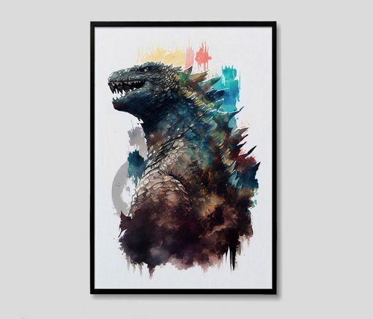 Discover King of Monsters god zilla Watercolor Painting, god zilla Poster, god zilla Oil Painting, god zilla Painting, god zilla Art, Operation Monarch