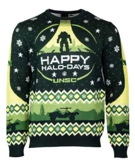 Discover Small (UK) Halo Ugly Christmas Jumper Sweater Aappy Halo-days XBOX