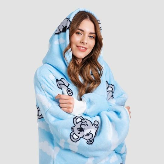 Koala Oversized Fleece Hoodie - One Size Fits All - Christmas Gift Ideas