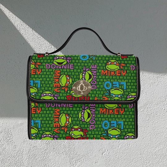Character Turtles Lock bag (black shoulder strap, black edging)