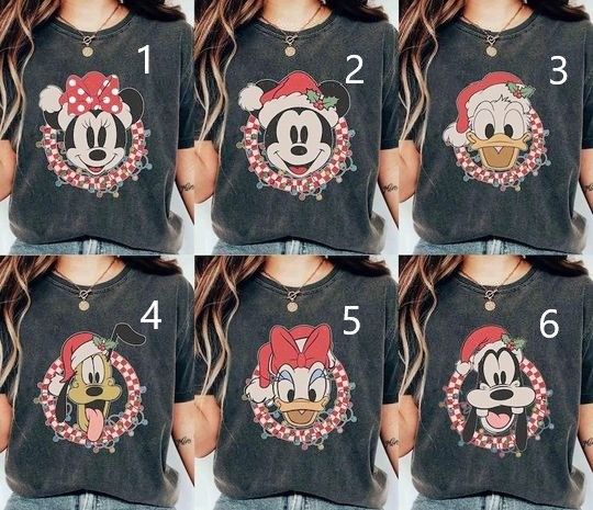 Discover Retro Mickey and Friends Checkered Christmas Shirt, Very Merry Christmas Shirt, Disney Christmas Shirt, Christmas Gift, Christmas Family Tee