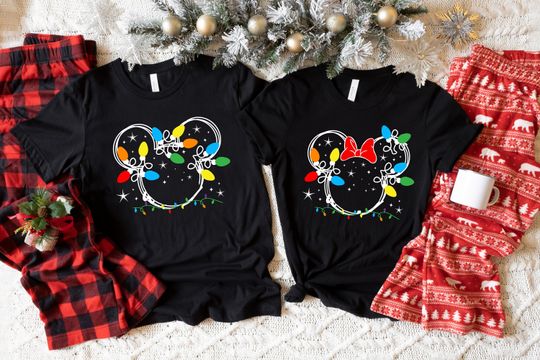 Discover Disney Christmas Lights Shirts, Mickey Christmas Shirt,Minnie Christmas Shirt,Christmas Squad,Christmas Crew,Disney Girls Trip,Disney Family
