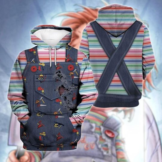 Halloween Chucky Unisex Hoodie, Chucky Cosplay Halloween Shirt, Horror Character , Spooky Movie Tee, Chucky Childs Play