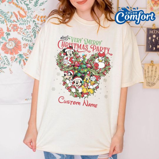 Discover Custom Disney Christmas Shirt, Mickey's Very Merry Christmas Party Shirt, Christmas Family Shirts, Christmas Matching Shirt, Disney Trip Tee